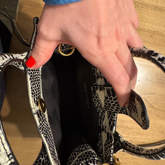 Rebecca Minkoff, Megan Mini Tote, Black White Snake - Picture 4 of 4